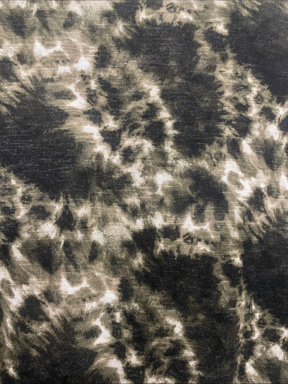 Jones New York Black and Olive Tie-Dye Short Sleeve Tee - Picture 2 of 4
